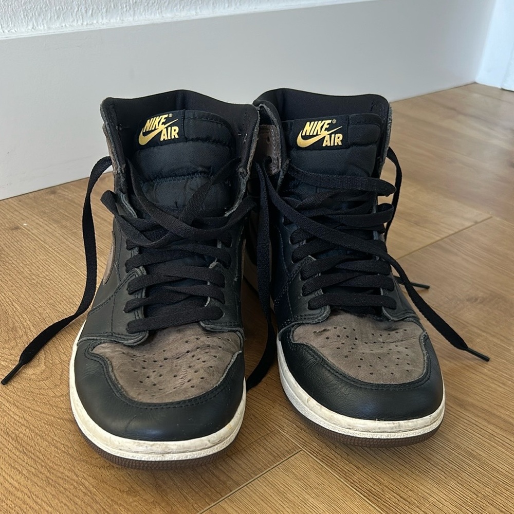 Nike Black and Brown High-Top Sneakers mens 8